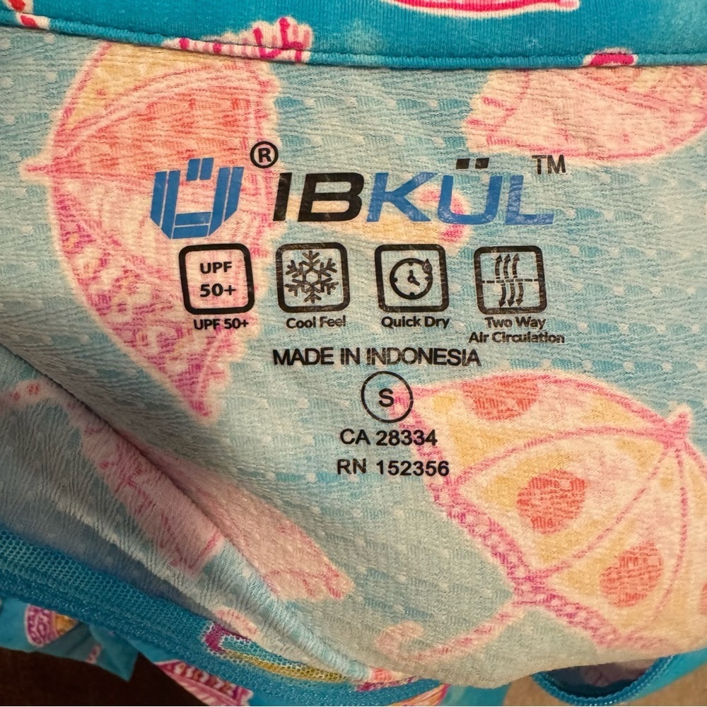 Ibkul Franny Turquoise Mock Neck Zip Up - Picture 7 of 7